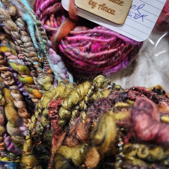 Hand spun art yarn, fantastic colors, from 2oz and up each. - Picture 3 of 5
